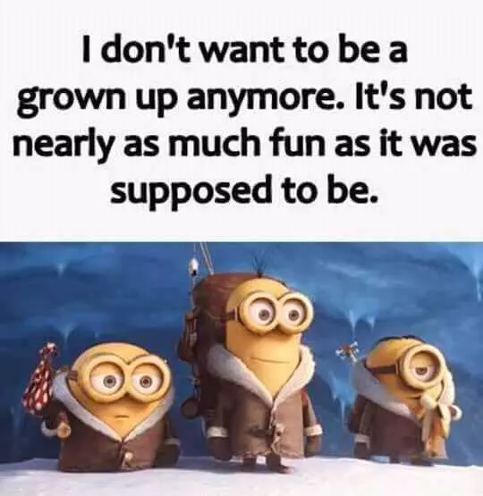 Snarky Quote From Minions About Growing Up