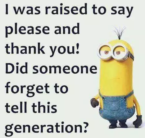 Snarky Remark About Manners From The Minions