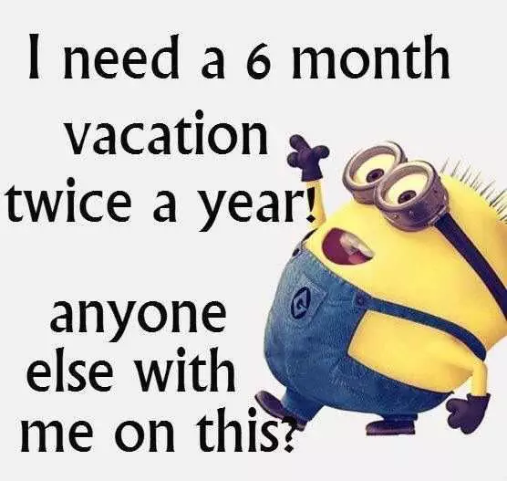 Funny Minions Pictures 6 Month Vacation Twice A Year