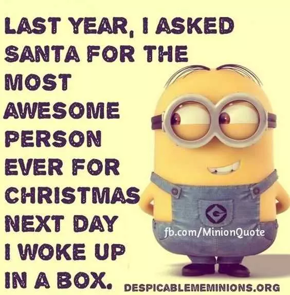 Funny Minion Snarky Remarks About Christmas Presents