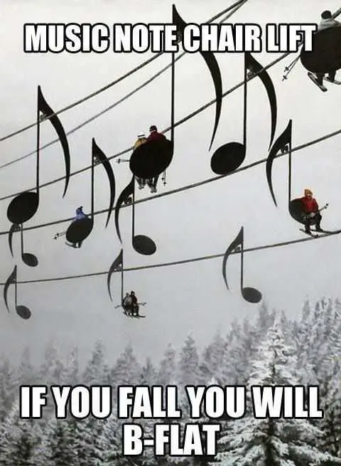 Funny Dank Memes Music Note Chairlift