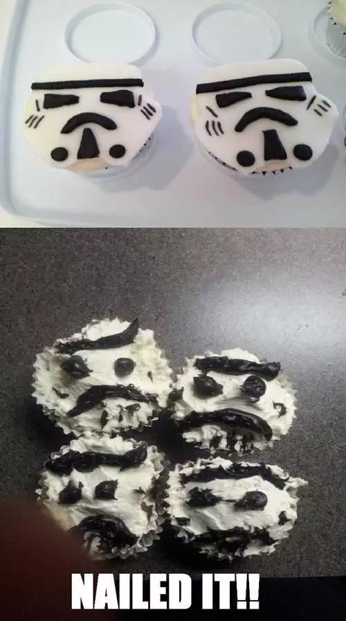 Funny Nailed It Meme  Storm Trooper Cakes Vs Stormy Mess