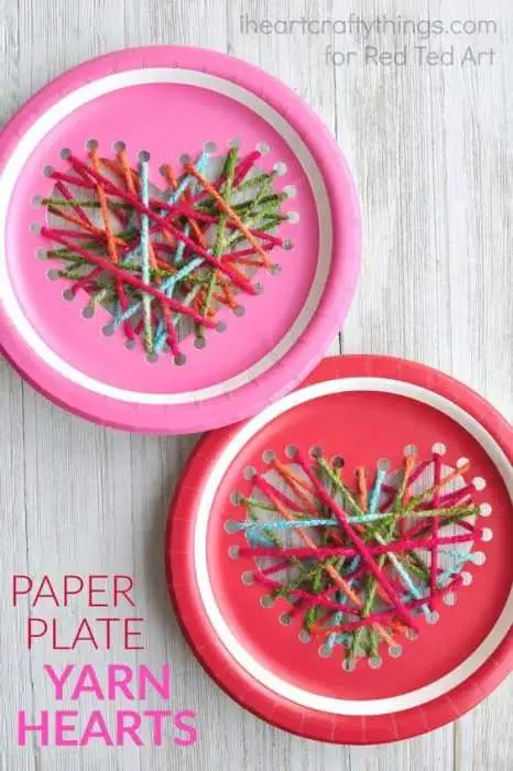 Valentine'S Day Crafts  Paper Plate Hearts