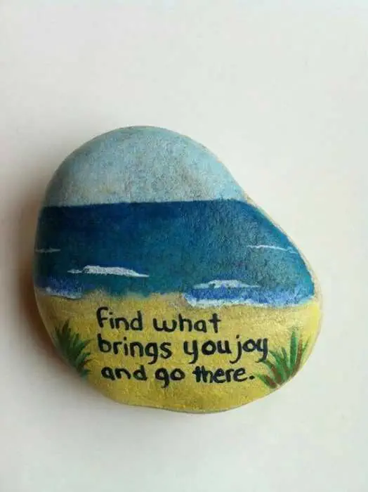 Painted Rock Idea Positive Scenes