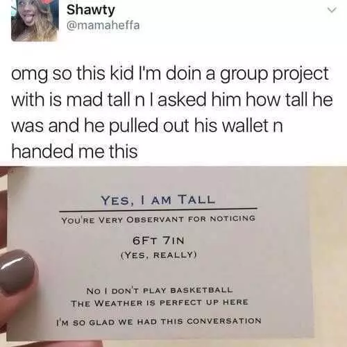 Silly Kid Pictures Tall Kid Card