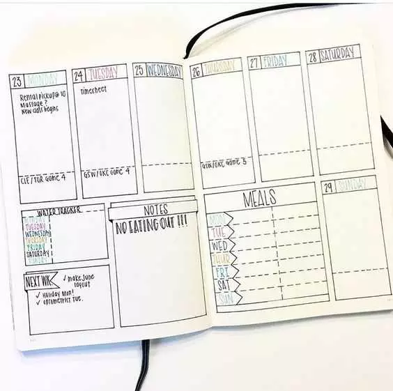 Bullet Journal Weekly Layout Ideas