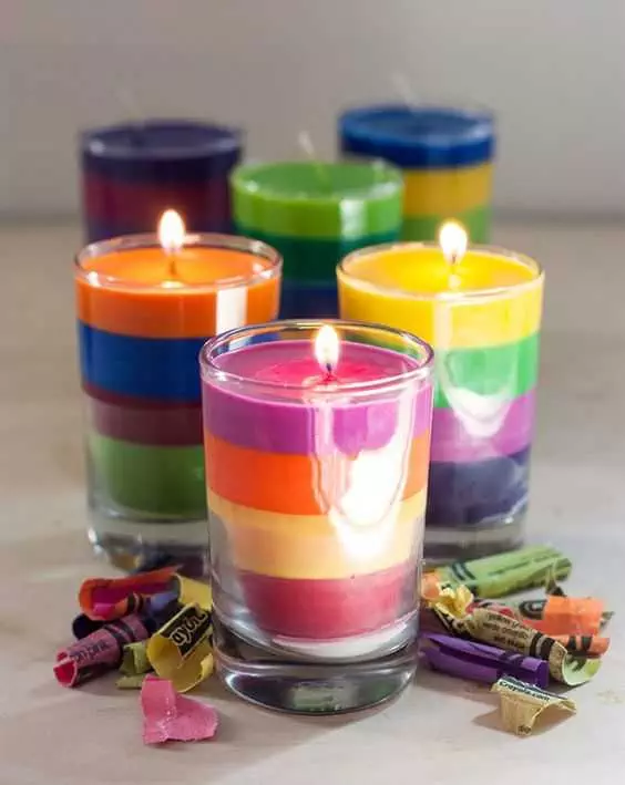 Crayon Diy Crafts  Colorful Candles