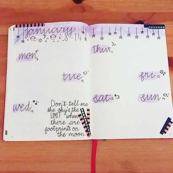 Bullet Journal Weekly Layout Ideas