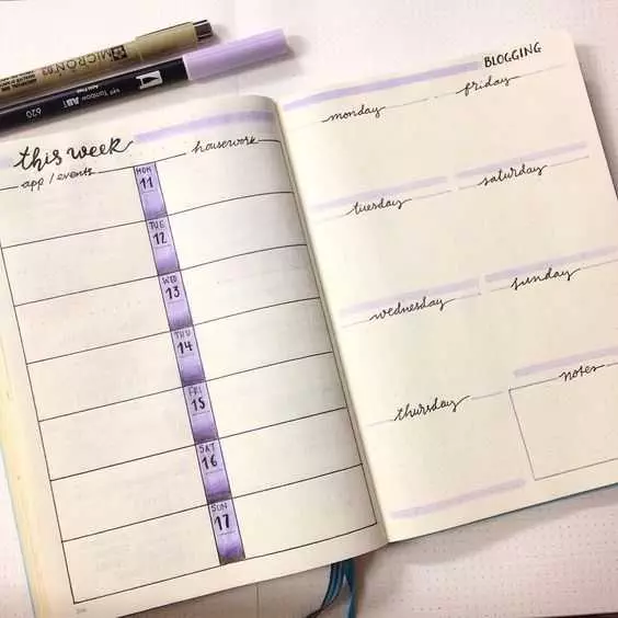 Inspirational Bullet Journal Weekly Layout Ideas