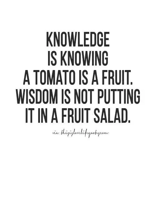 Funny Quote About Life  Knowledge And Wisdom