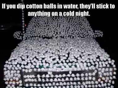 Funny April Fools Pranks  Cotton Ball Someone'S Car