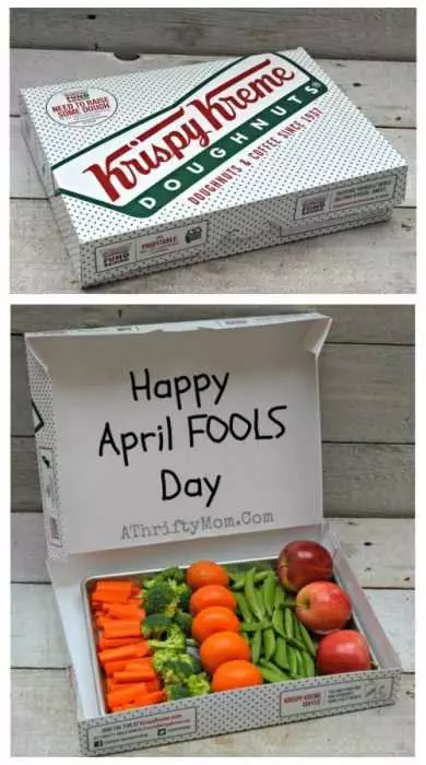 Hilarious April Fools Pranks  Vegetables In Donut Box