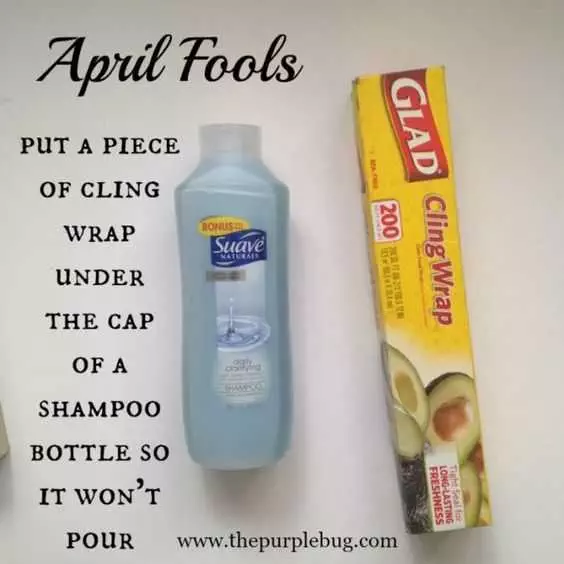 Funny April Fools Pranks  Plugged Shampoo Bottle