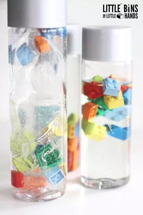 Sensory Bottles Lego