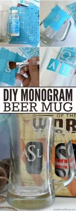 Diy Monogram Beer Mugs