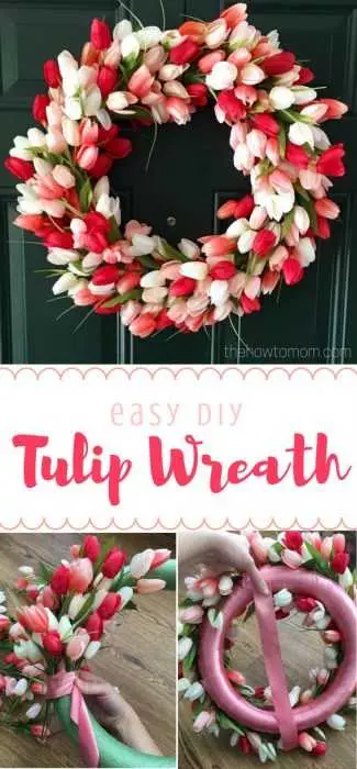 Charming Diy Spring Project  Tulip Wreath