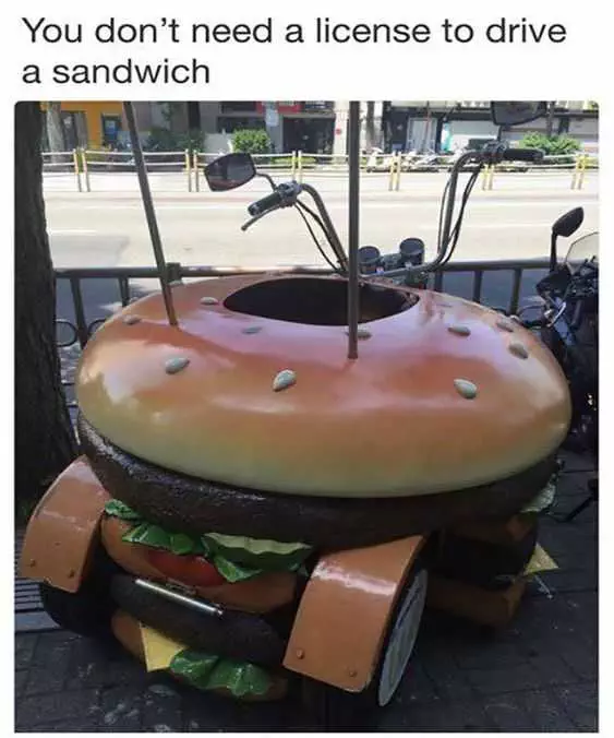 Funny Memes Pictures  Sandwich Car