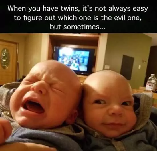 Funny Kid Pictures  Evil Twin