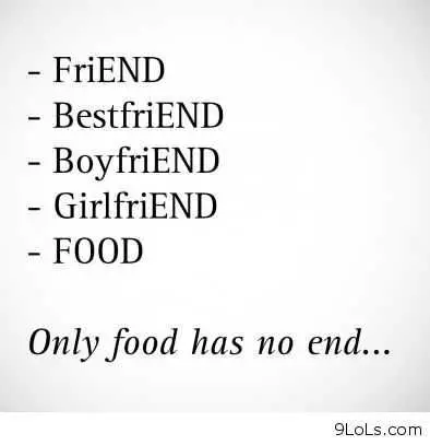 Funny Food Quotes  End