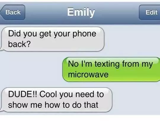 Hilarious Funny Pictures  Texting From Microwave!