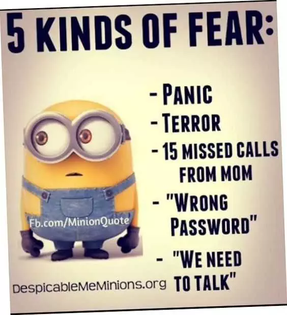Minion 5 Kinds Of Fear