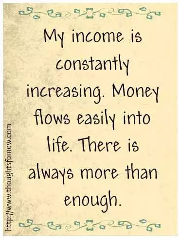 Positive Money Affirmations  Income