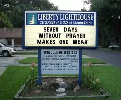Funny Church Signs  Seven Days