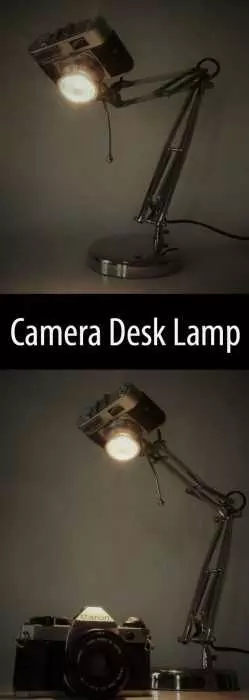 Upcycling Idea  Camera Desk Lamp