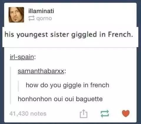Funny Giggled In French
