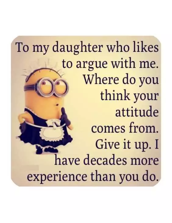 Funny Minion Pictures With Sayings  Daughter