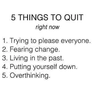 Quote 5 Things To Quit