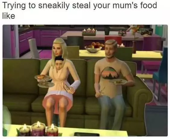 Sims Steal Food