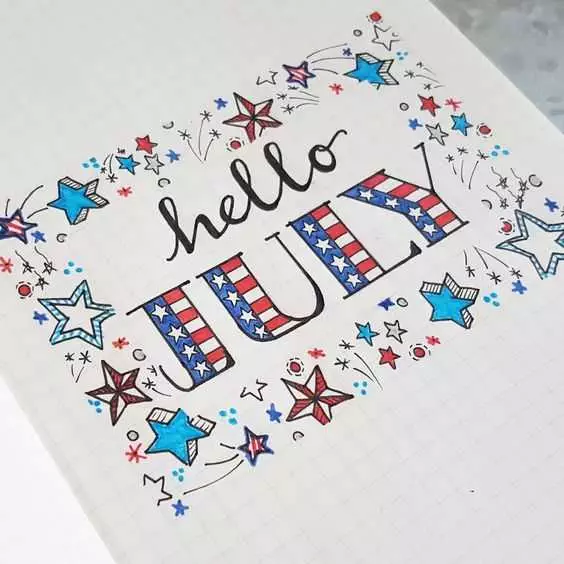 Bullet Hello July Page