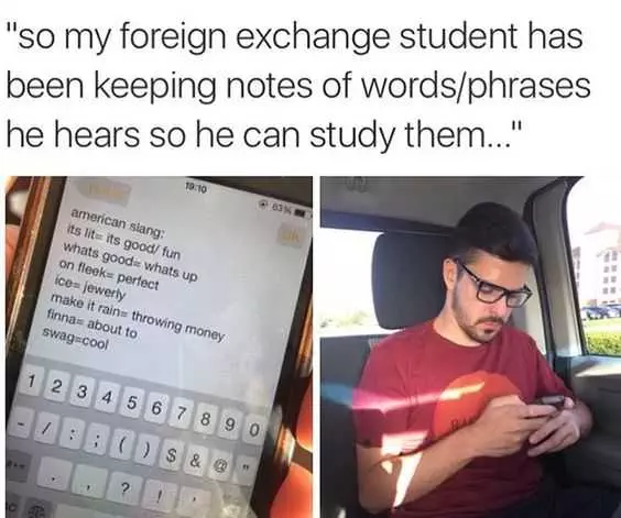 Funny Exchange Student