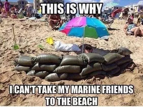 Funny Military Beach