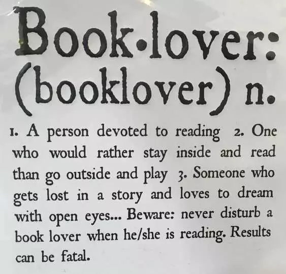 Funy Book Lover Defined