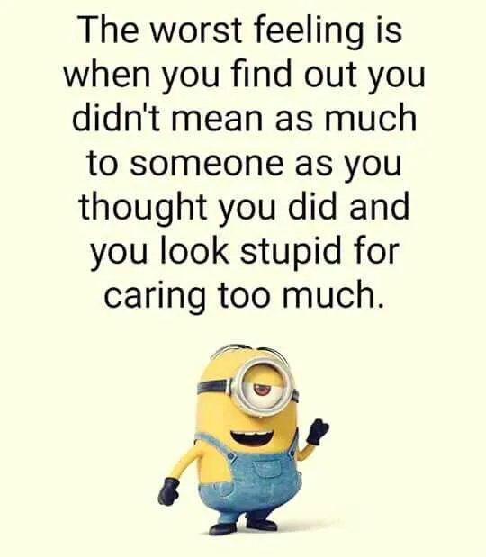 Minion Caring As Much