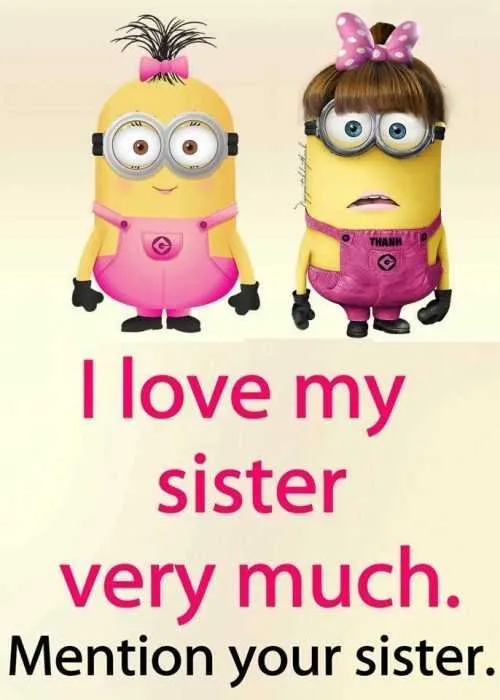 Minion Love Sister