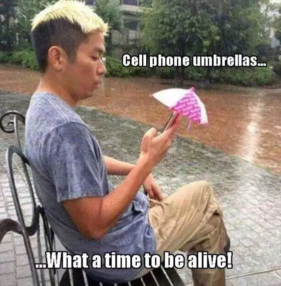 Funny Cell Phone Umbrella