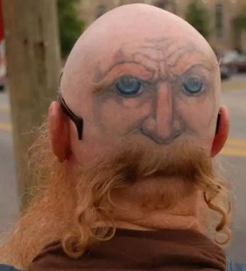 Funny Tattoo Head