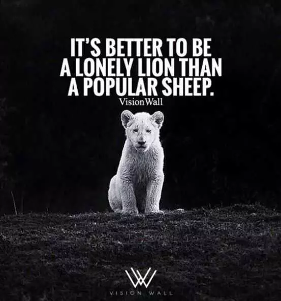 Quote Lonely Lion