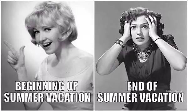 Meme Showing Difference Between Beginning Of Summer And End Of Summer