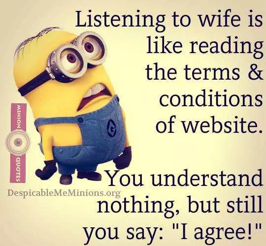 Minion Listening To Wife