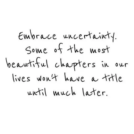 Quote Embrace Uncertainty