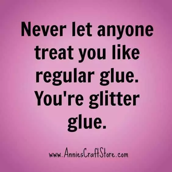 Quote Glitter Glue