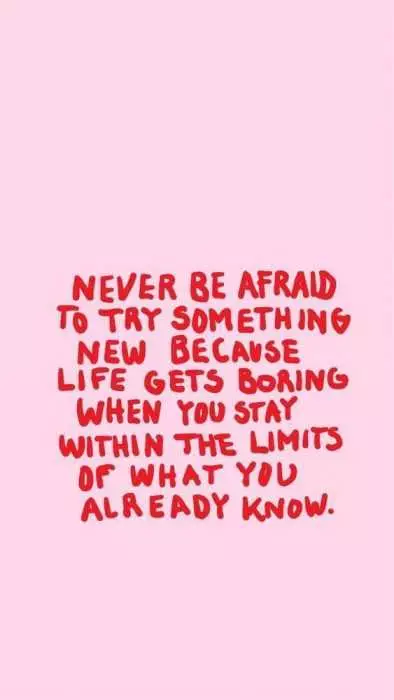 Quote Never Be Try Something New