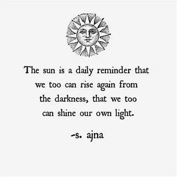 Quote Sun Daily Reminder