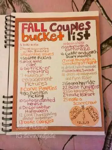 Bullet Journal October Activities