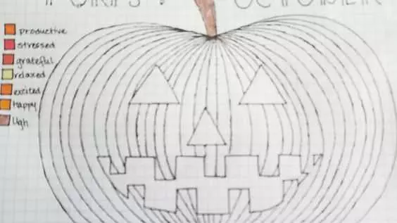 October Bullet Journal Ideas Pumpkin Tracker