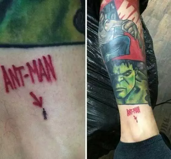 Funny Ant Man Tattoo